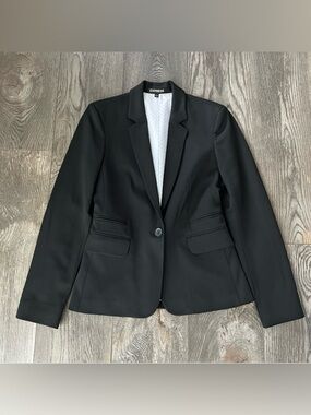 EXPRESS Black Long Sleeve Career Blazer Jacket Size 4